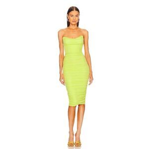 Michael Costello x REVOLVE India Midi Dress in Lime Green
